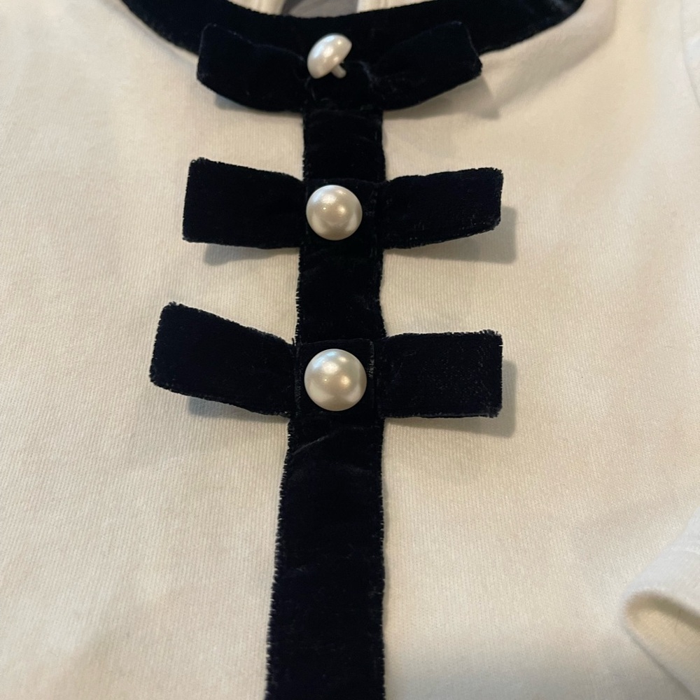 Janie and Jack White and Black Peplum Blouse - Picture 2 of 4